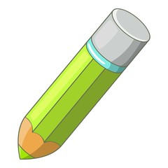 Pencil icon, cartoon style