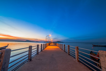 Fototapeta na wymiar Rawai pier in the morning