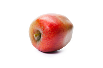 Red apple on white background