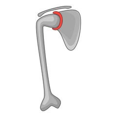 Artificial joint icon, cartoon style