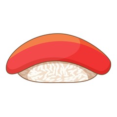 Tuna sushi icon, cartoon style