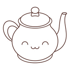 teapot kawaii icon image vector illustration design 