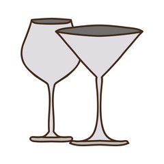 Cocktail glass cup icon vector illustration graphic design