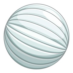 White planet icon, cartoon style