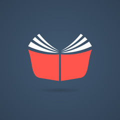 red journal icon with shadow