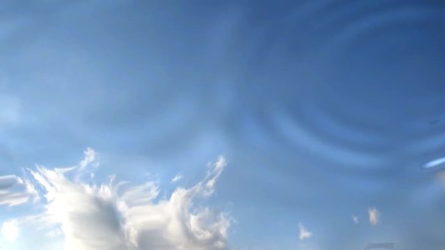 Cielo che si riflette in acqua
