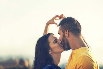 Couple enjoynig outside