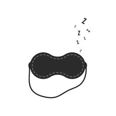 sleep mask with snoring sign