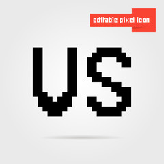 Fototapeta premium black editable vs pixel icon