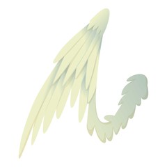Bird wing icon, cartoon style