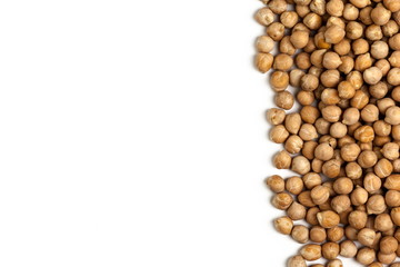 Soybeans isolated on white background