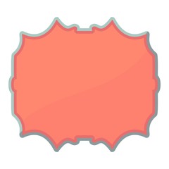 Empty label icon, cartoon style