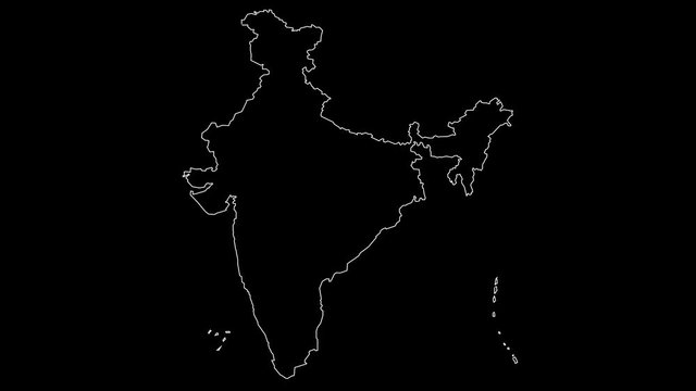 India map outline animation