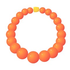 Necklace icon, cartoon style