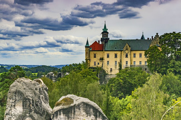 Fototapeta na wymiar The chateau rough rock / Czech Republic