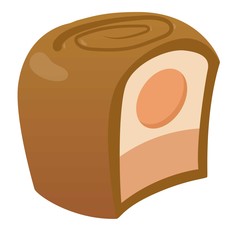 Sweet chocolate icon, cartoon style