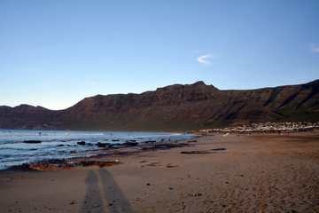 Fototapeta na wymiar Landscape from Lanzarote. Caleta de Famara beach.Canary Island. Spain.