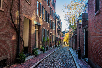Acorn Street - Boston, Massachusetts, USA