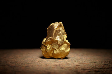 Closeup of big gold nugget © Roman Bodnarchuk