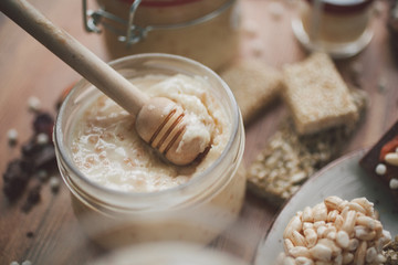 Serving table for breakfast.