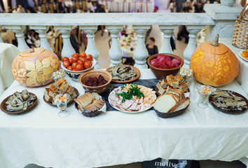 Wedding buffet with the best ukrainian snacks