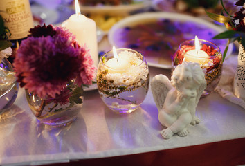 Burning candles the most romantic decorations