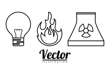 nuclear plant energy or electricity sources icon image vector illustration design 
