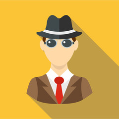 Businessman icon, flat style
