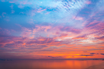 beach on vacation at sunset