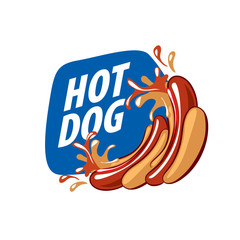 vector logo hot dog
