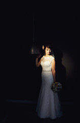 Amazing bride in the darkness
