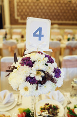 Beautiful flower bouquet on the table