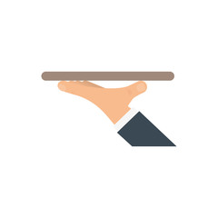 Waiter hand symbol icon vector illustration graphic design