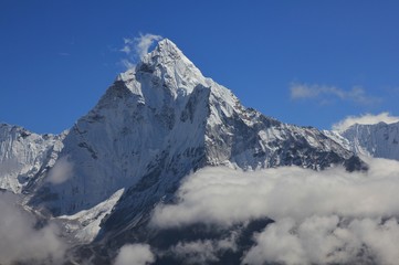 Fototapeta na wymiar Peak of mount Ama Dablam, Nepal