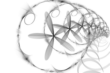 An abstract rings and daisies