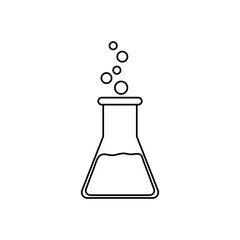 Chemistry flask glass icon vector illustration graphic design