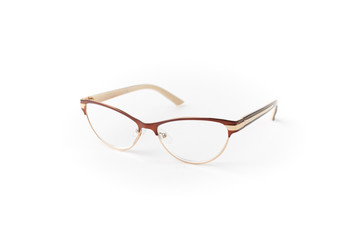 Eyeglasses on white background