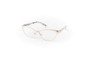 Eyeglasses on white background