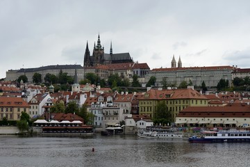 Architecture from Prague with cloudy sky