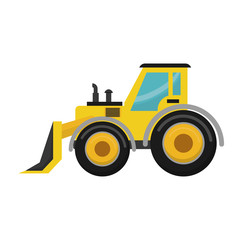 Construction machinery vehicle icon vector illustration graphic design