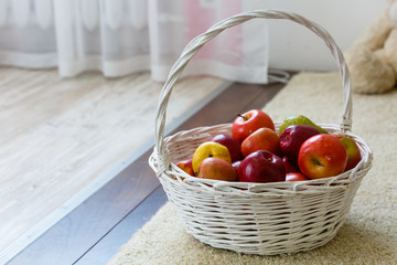 Basket of red apples