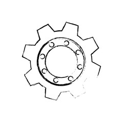 Gear machinery piece icon vector illustration graphic design