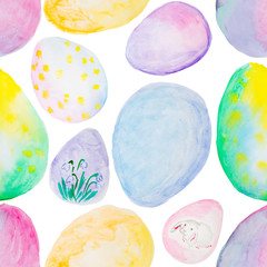 easter pattern watercolor