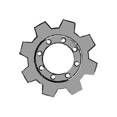 Gear machinery piece icon vector illustration graphic design