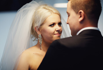 Portrait of the beautiful romantic couple