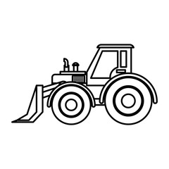 Construction machinery vehicle icon vector illustration graphic design