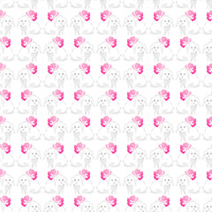 watercolor rabbit pattern