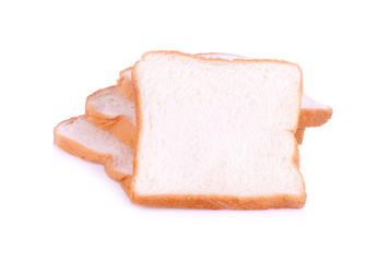 sliced bread isolated on white background
