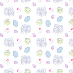 watercolor easter pattern