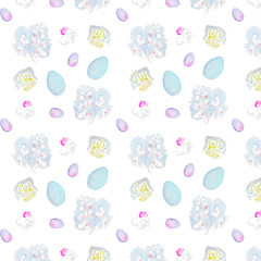watercolor easter pattern